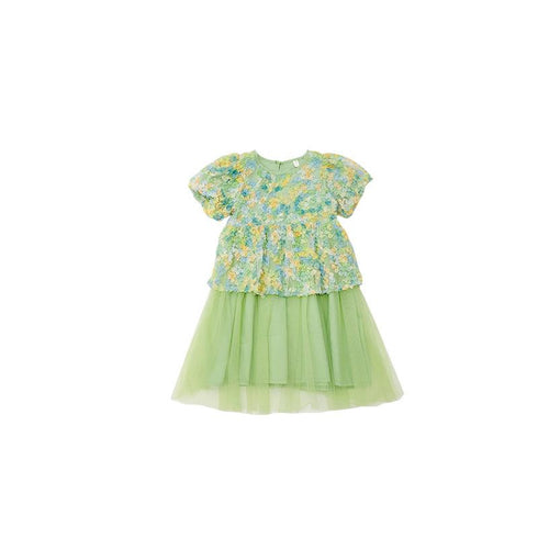 Children's Gauze Patchwork Puffy Princess Skirt